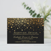 Imitate Gold Foil Confetti Hochzeitskarte Begleitkarte (Stehend Vorderseite)