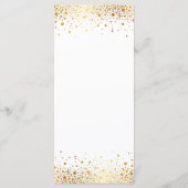 Imitate Gold Foil Confetti Hochzeitsmenü Karte (Rückseite)