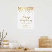 Imitate Gold Foil Confetti Kinderdusche Begrüßungs Poster (Küche)
