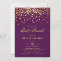 Imitate Gold Foil Confetti Lila Baby Brunch