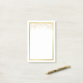 Imitate Gold Foil Confetti Notepad Post-it Klebezettel (Auf Schreibtisch)