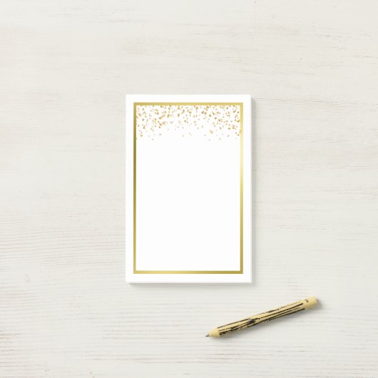 Imitate Gold Foil Confetti Notepad Post-it Klebezettel (Auf Schreibtisch)