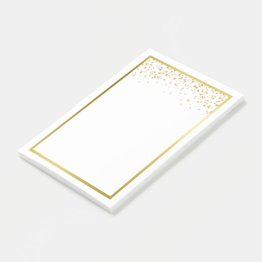 Imitate Gold Foil Confetti Notepad Post-it Klebezettel (angewinkelt)