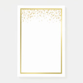 Imitate Gold Foil Confetti Notepad Post-it Klebezettel (Vorderseite)