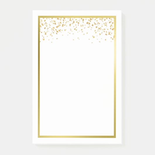 Imitate Gold Foil Confetti Notepad Post-it Klebezettel (Vorderseite)