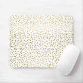 Imitate Gold Foil Confetti Polka Dots Muster Mousepad (Mit Mouse)