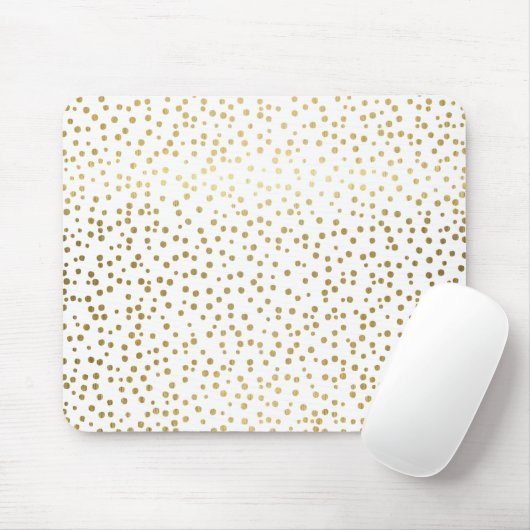 Imitate Gold Foil Confetti Polka Dots Muster Mousepad (Mit Mouse)