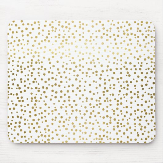 Imitate Gold Foil Confetti Polka Dots Muster Mousepad (Vorne)