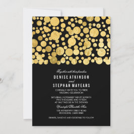 Imitate Gold Foil Confetti Schwarze Hochzeit Einla Einladung