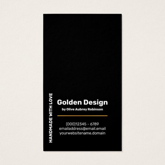 Imitate Gold Foil Display Card - Schwarz mit Gold (Rückseite)