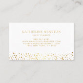 Imitate Gold Foil Dots and Stars Chic Business Car Visitenkarte (Rückseite)