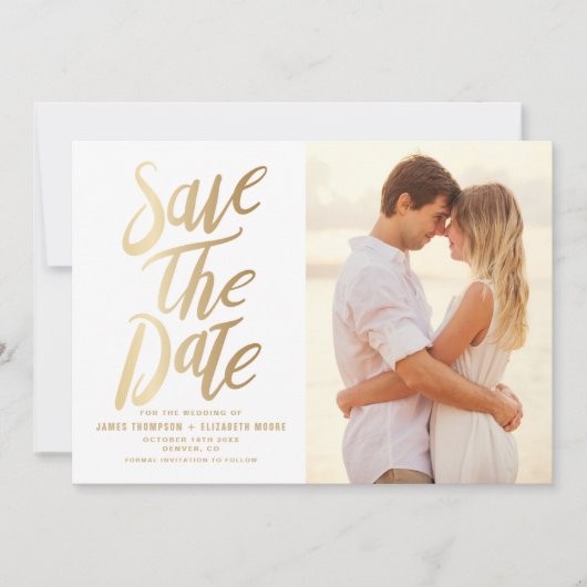 Imitate Gold Foil Dots Ankündigung Datum freihalte (Vorderseite)