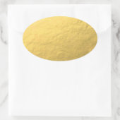 Imitate Gold Foil Effekt gedruckt Ovaler Aufkleber (Tasche)