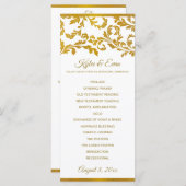 Imitate Gold Foil Elegante Hochzeitsprogramme (gro Programm (Vorne/Hinten)