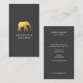 Imitate Gold Foil Elephant Logo Visitenkarte (Vorne/Hinten)