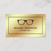 Imitate Gold Foil Eyeglassys Augenarzt Optometrike Visitenkarte (Vorderseite)