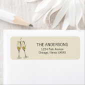 Imitate Gold Foil Frohes Neujahrsadressen-Label (Insitu)