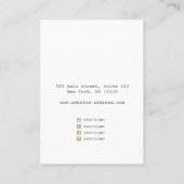 Imitate Gold Foil Hintergrundbild Visitenkarte (Rückseite)