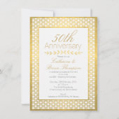 Imitate Gold Foil Hochzeit 50 Jahre Einladung (Vorderseite)