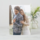 Imitate Gold Foil Hochzeit im Herbst Save the Date Einladung (Stehend Vorderseite)