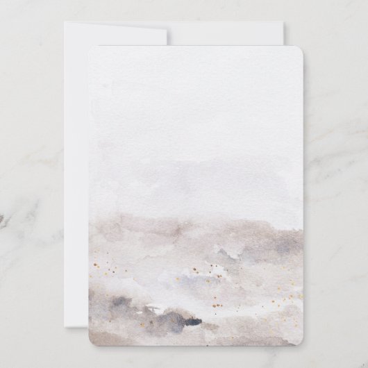 Imitate Gold Foil Hochzeit im Herbst Save the Date Einladung (Rückseite)