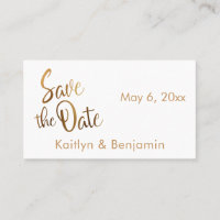 Imitate Gold Foil, Hochzeitsdetails Save the Date 