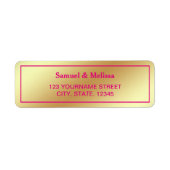 Imitate Gold Foil Hot Pink Hochzeit (Vorne)