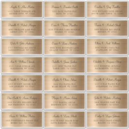 Imitate Gold Foil individuelle Hochzeitadressen-La Aufkleber