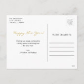 Imitate Gold Foil Jubel Neujahr Foto Postkarte (Rückseite)