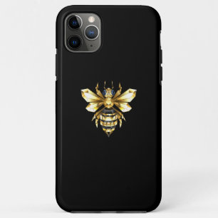 Imitate Gold Foil Logo Bee Polygonal auf Schwarz Case-Mate iPhone Hülle