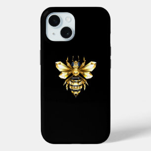 Imitate Gold Foil Logo Bee Polygonal auf Schwarz Case-Mate iPhone Hülle