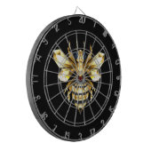 Imitate Gold Foil Logo Bee Polygonal auf Schwarz Dartscheibe (Vorderseite Links)