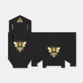 Imitate Gold Foil Logo Bee Polygonal auf Schwarz Geschenkschachtel (Ungefaltet)