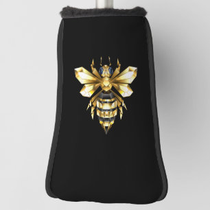 Imitate Gold Foil Logo Bee Polygonal auf Schwarz Golf Headcover