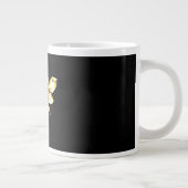 Imitate Gold Foil Logo Bee Polygonal auf Schwarz Jumbo-Tasse (Rechts)