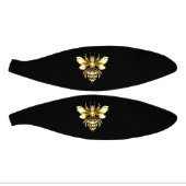 Imitate Gold Foil Logo Bee Polygonal auf Schwarz Mini Basketball (Panele)