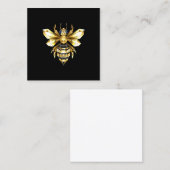 Imitate Gold Foil Logo Bee Polygonal auf Schwarz Telefonnummerkarte (Vorne/Hinten)