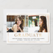 Imitate Gold Foil Look Foto Abschluss Open House Ankündigung (Vorderseite)