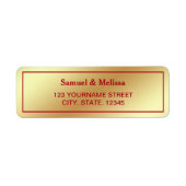 Imitate Gold Foil Maroon Red Wedding (Vorne)