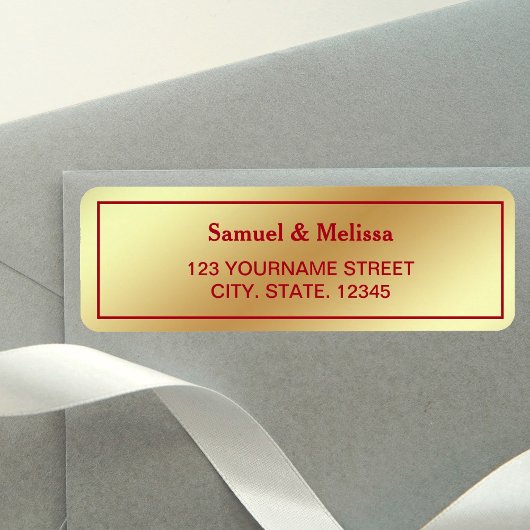 Imitate Gold Foil Maroon Red Wedding