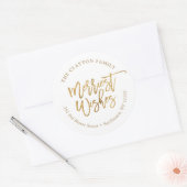 Imitate Gold Foil Merriest Rücksendeadresse Runder Aufkleber (Umschlag)