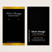 Imitate Gold Foil Minimalistische Anzeige - Schwar (Vorne & Hinten)