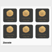Imitate Gold Foil Monogram Business Sticker Labels (Blatt)