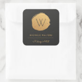 Imitate Gold Foil Monogram Business Sticker Labels (Tasche)