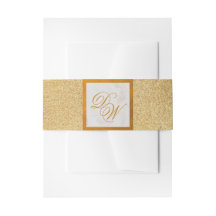 Imitate Gold Foil Monogram Marble Glitzer Elegant