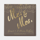 Imitate Gold Foil "Mr. & Mrs." Monogramm-Hochzeit