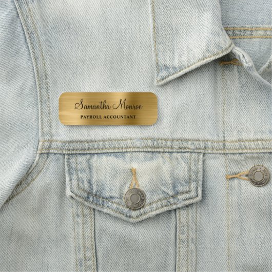 Imitate Gold Foil Namensschild (Beispiel)