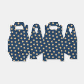 Imitate Gold Foil & Navy Blue Stars Muster Geschenkschachtel (Ungefaltet)