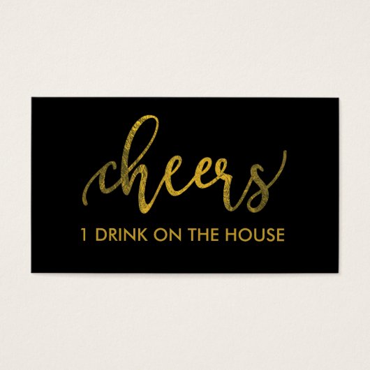Imitate Gold Foil New Year - Cheques Drink Ticket/ (Vorderseite)