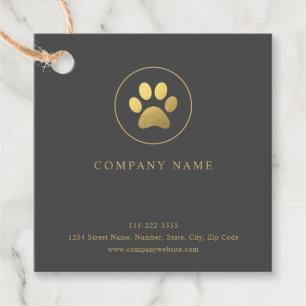 Imitate Gold Foil Paw Print Logo Favoriten Tags Geschenkanhänger